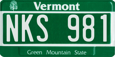 VT license plate NKS981