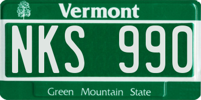 VT license plate NKS990