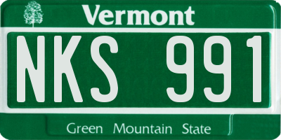 VT license plate NKS991
