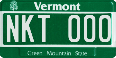 VT license plate NKT000