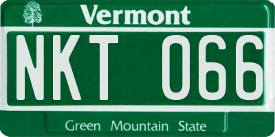 VT license plate NKT066