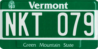 VT license plate NKT079