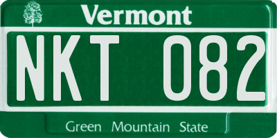 VT license plate NKT082