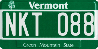 VT license plate NKT088