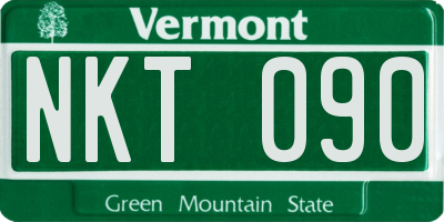 VT license plate NKT090