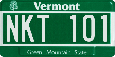 VT license plate NKT101