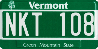 VT license plate NKT108