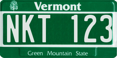 VT license plate NKT123