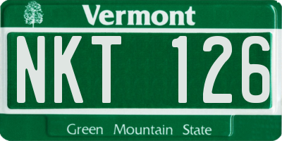 VT license plate NKT126
