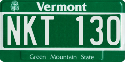 VT license plate NKT130