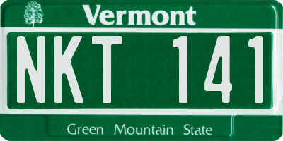 VT license plate NKT141