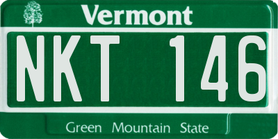 VT license plate NKT146