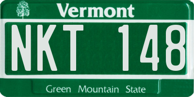 VT license plate NKT148
