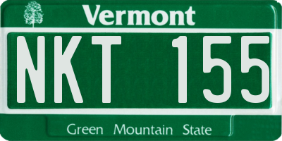 VT license plate NKT155