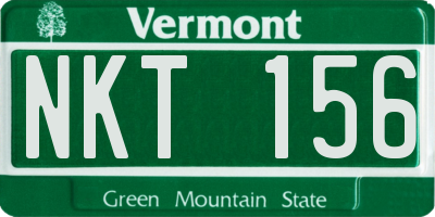 VT license plate NKT156