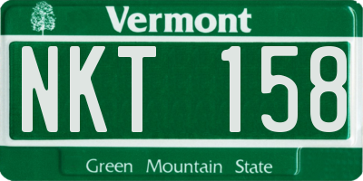 VT license plate NKT158