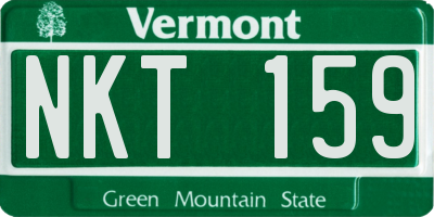 VT license plate NKT159