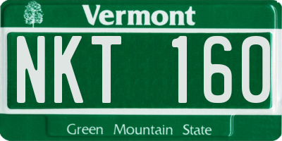 VT license plate NKT160