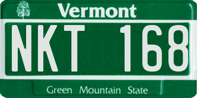VT license plate NKT168