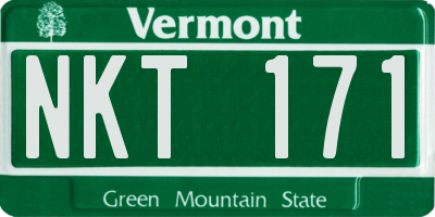 VT license plate NKT171