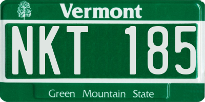 VT license plate NKT185