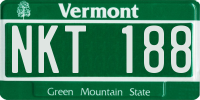 VT license plate NKT188