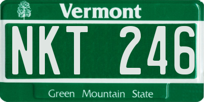 VT license plate NKT246