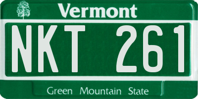 VT license plate NKT261