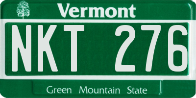 VT license plate NKT276