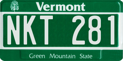 VT license plate NKT281