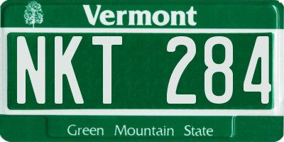 VT license plate NKT284