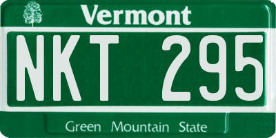 VT license plate NKT295