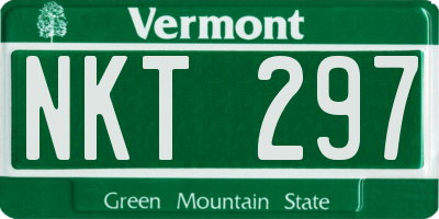 VT license plate NKT297