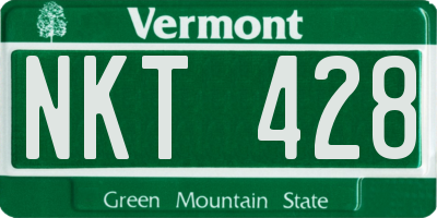 VT license plate NKT428