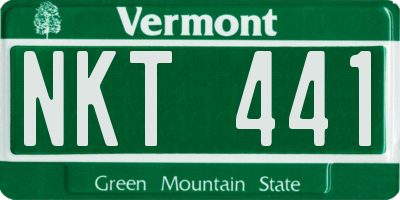 VT license plate NKT441