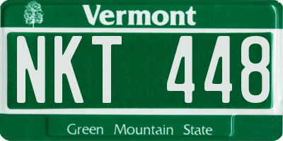 VT license plate NKT448