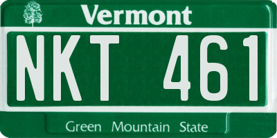 VT license plate NKT461