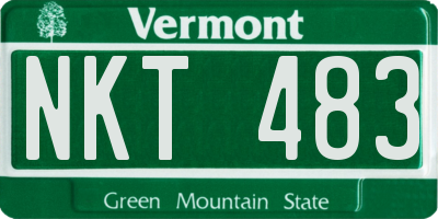 VT license plate NKT483