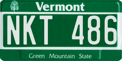 VT license plate NKT486