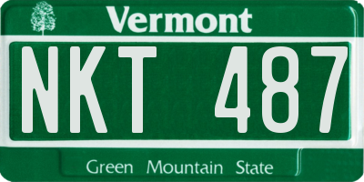 VT license plate NKT487