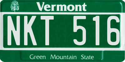 VT license plate NKT516