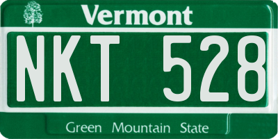 VT license plate NKT528