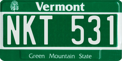 VT license plate NKT531