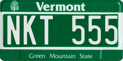 VT license plate NKT555
