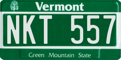 VT license plate NKT557