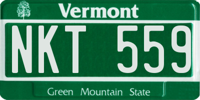 VT license plate NKT559