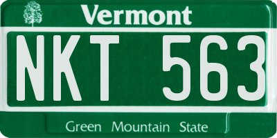 VT license plate NKT563