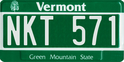 VT license plate NKT571
