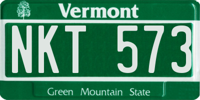 VT license plate NKT573