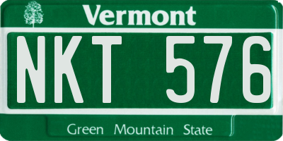 VT license plate NKT576